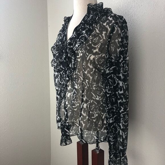 NWT Luciano Dante Button Down Blouse Size 10 - Picture 4 of 6